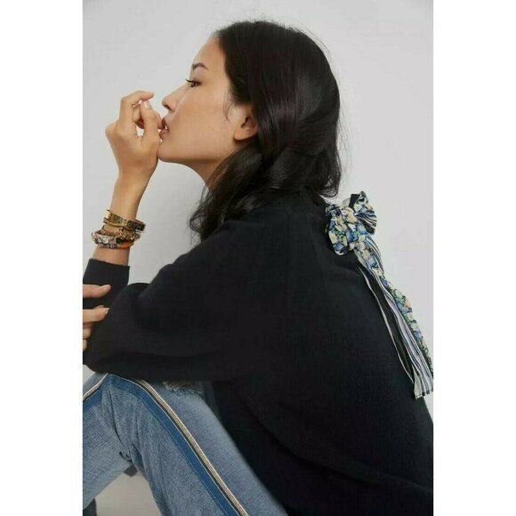 Anthropologie Liora Tie Back Sweater Wool Blend Size‎ XS - Picture 2 of 9